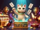 Experience thrilling gameplay with slot resmi featuring a vibrant Egyptian mummy cat and dynamic casino elements.