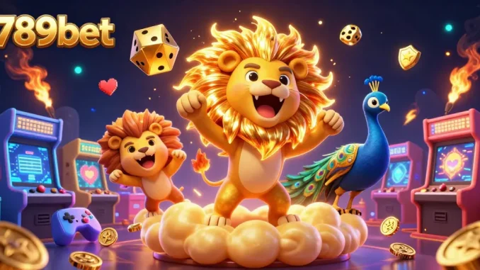 Experience the thrill of 789bet with a vibrant 3D casino scene, showcasing exciting gaming elements.