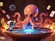 Hay88 players experiencing a vibrant poker adventure with a cartoon alien octopus at a dynamic table.