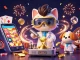 Engage with Game Bài 3D in a vibrant 3D scene featuring casino-themed elements and characters.
