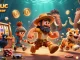 Experience the excitement of QQHOLIC Slot Gacor with caveman and sabertooth in a vibrant prehistoric casino.