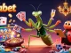 Experience thrilling gameplay at Thabet with a vibrant casino scene featuring a giant praying mantis card sharp.