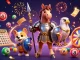Experience the thrill of red88 with vibrant slot reels, colorful lottery balls, and festive 3D characters.