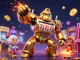 S8TV engages bettors with an epic 3D casino-themed battle featuring a gorilla mech and vibrant gaming elements.