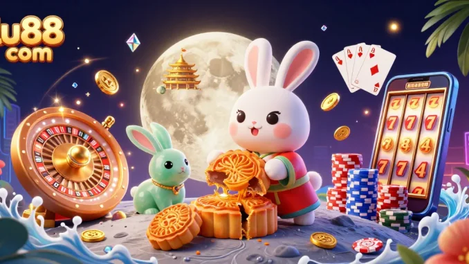Experience thrill at lu88 com with 3D moon rabbits unveiling poker chip treasures.