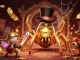 Engage in the vibrant luck8com-vn gaming scene with golden tarantula, brave knight, and moth onlookers.