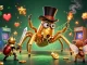Experience taixiumd5 with an engaging illustration of a golden tarantula and beetle knight in a casino setting.