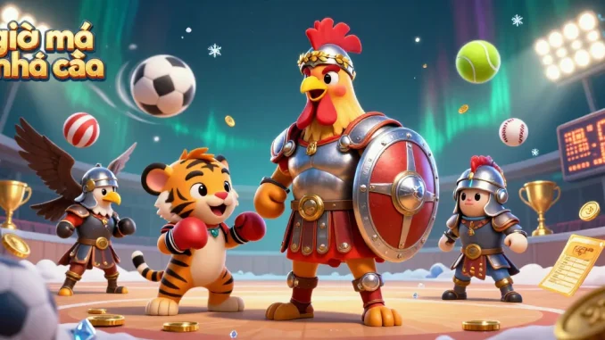 Experience the excitement of giải mã nhà cái with this dynamic 3D casino-themed illustration.