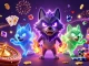 Experience thrilling wins at 32win with vibrant game scenes filled with cascading coins and festive energy.