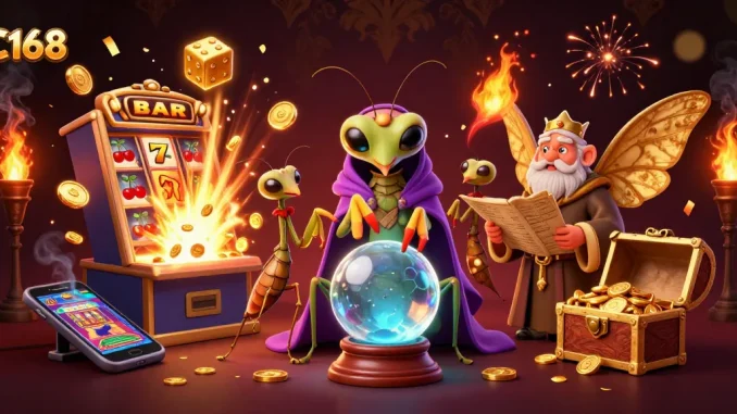 C168 players enjoy the vibrant 3D casino scene with fortune teller, spectacular jackpots, and rich game elements.