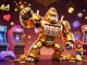 Play the thrilling tikus4d game with the exciting golden gorilla mech amid arcade action!