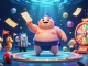 No deposit bonus casino illustration showcasing a fugu in a sumo belt in a vibrant underwater scene with lottery elements.