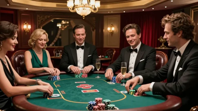 Experience the excitement of rokok88 with a stylish mafia-themed casino atmosphere.