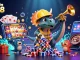 Experience thrilling gaming with nạp tiền fly88 as colorful slot games and golden coins surround joyful characters.