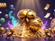 Experience HOKI368's exciting gaming world with vibrant lottery elements and golden treasures.
