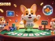 Engage with QQCASH188's vibrant casino atmosphere featuring a floating astronaut corgi and a mission-control hamster.