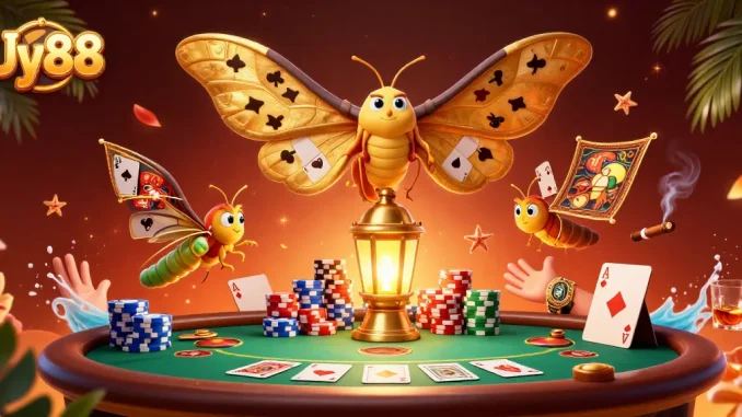 Experience winning at Uy88 with dynamic casino scenes illustrated alongside vibrant gaming elements.