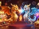 Engage in exciting new88 đăng nhập experiences with twin dragons battling fire and ice amid casino treasures.