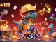 Build your winning strategy with MAGNUM188 in this vibrant online gaming illustration.