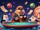 Engage in thrilling VIP66 gaming with a jolly walrus and companions at an underwater poker table.