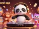 Engage with keluaran sgp by witnessing a vivid illustration of a DJ panda amidst lottery excitement.