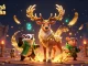 Experience the magic of giải mã nhà cái through a captivating 3D illustration of a Celtic druid stag and wise badger.