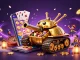 Experience the excitement of Sun Win with a dynamic 3D casino scene featuring a golden beetle tank and interactive game elements.